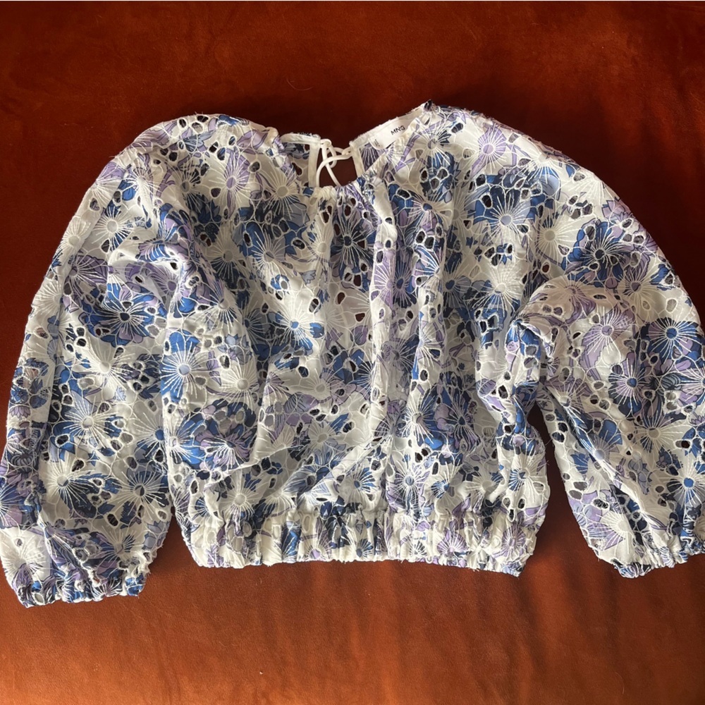 Mango cropped blouse